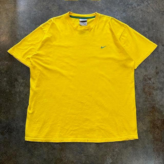 Yellow/Green Small Swoosh Nike Tee