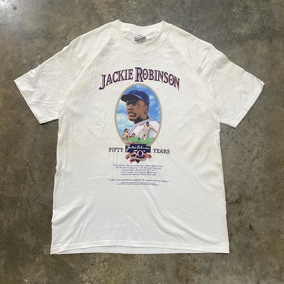 White Jackie Robinson 50 Years Tee