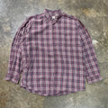 LL Bean Faded Red Plaid Button Down