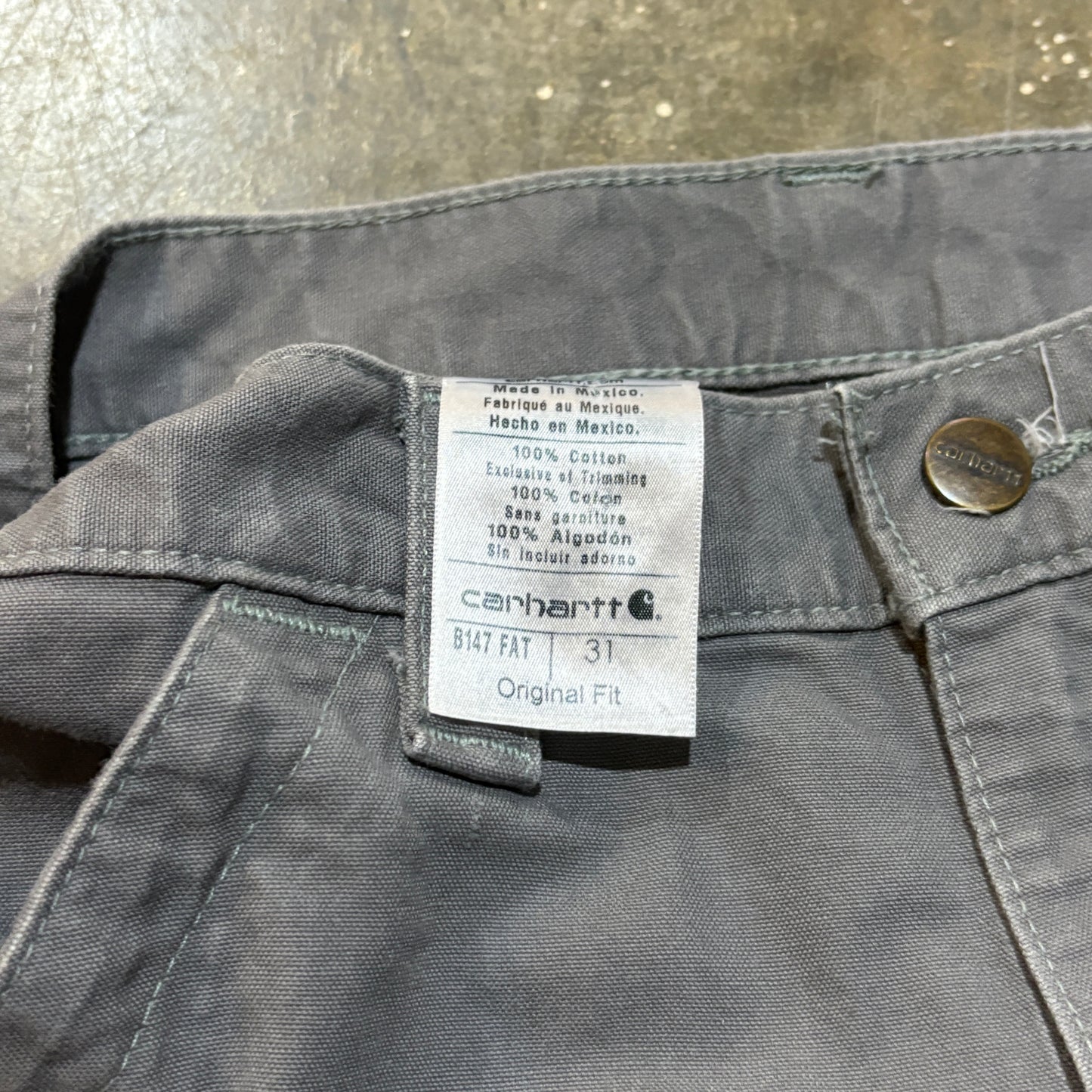 Grey Carhartt Carpenter Shorts 65