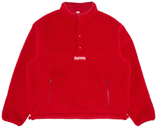 Supreme Polartec Shearling Reversible Pullover Red