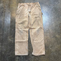 Distressed Carhartt Tan Flannel Lined Carpenter Pants39