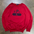 1990s Polo Ralph Lauren Red RPL Logo Sweatshirt (L)