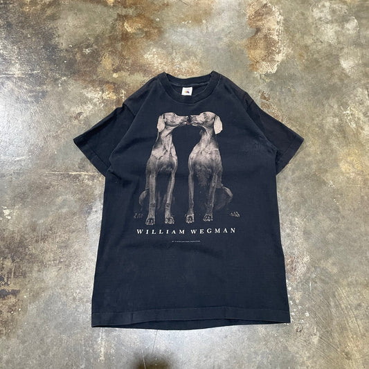 Black WIlliam Wegman Two dogs tee