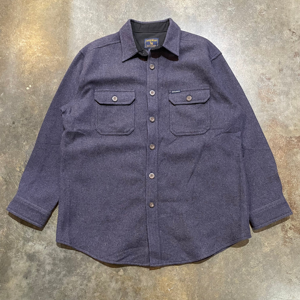 Navy Heavy Wool Woolrich Shacket