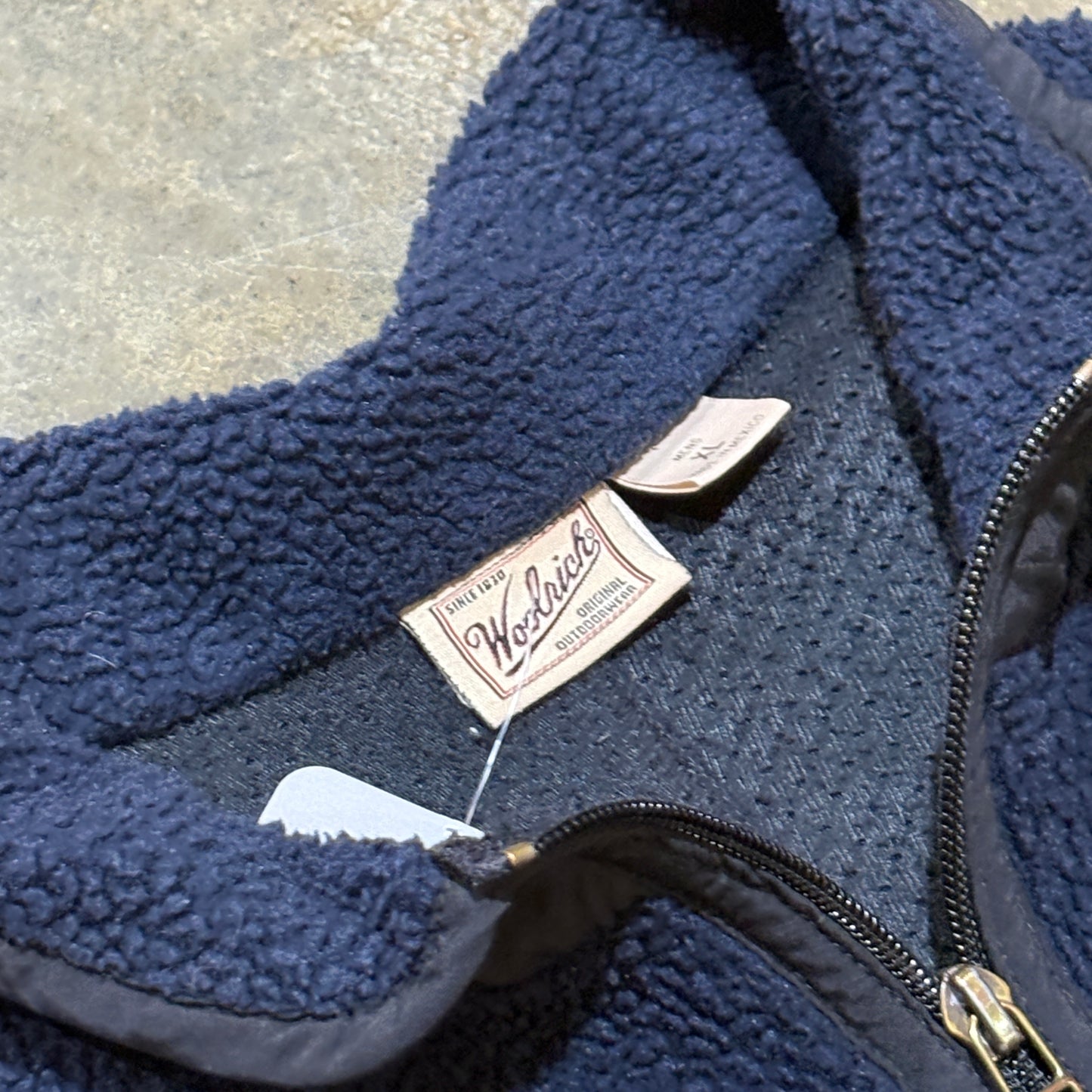 Woolrich Sherpa Zip Up Navy Jacket47