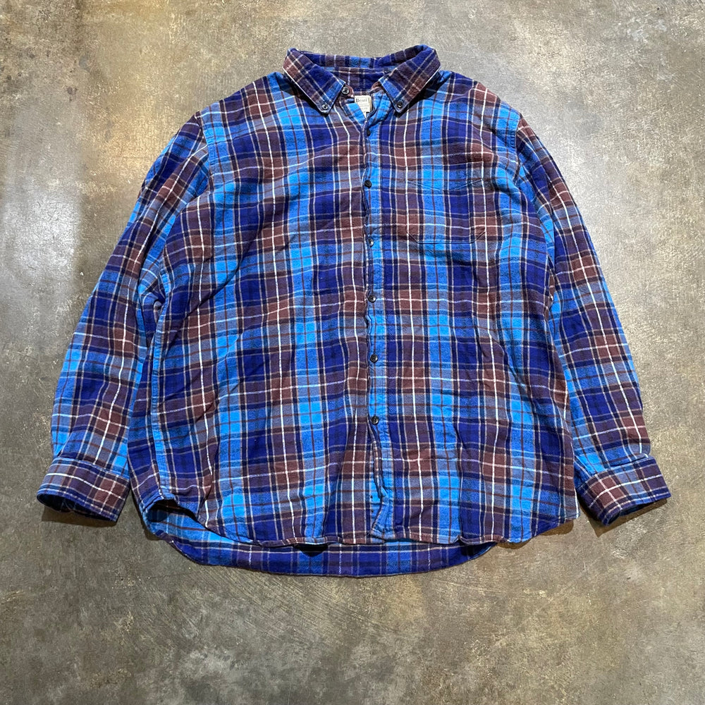 LL Bean Traditional Fit Button Down Blue Purple