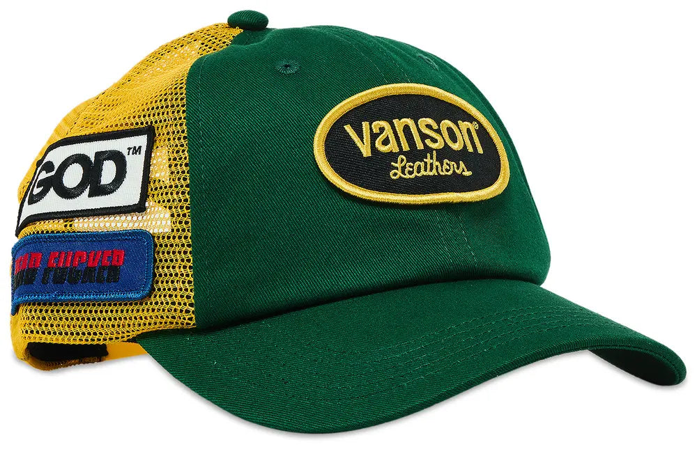 Supreme Hysteric Glamour Vanson Leather Mesh Back 6-Panel Green