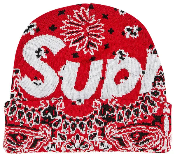 Supreme Big Logo Beanie Red Bandana