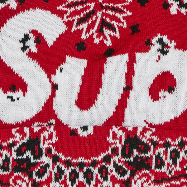 Supreme Big Logo Beanie Red Bandana