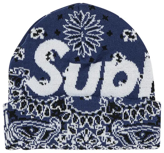 Supreme Big Logo Beanie Blue Bandana