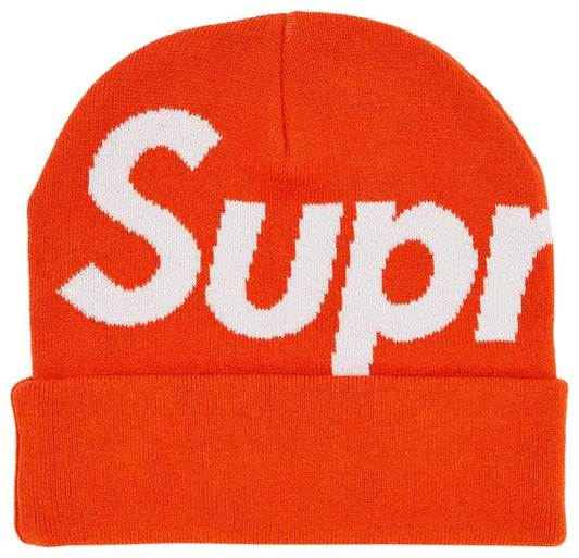 Supreme Big Logo Beanie Orange