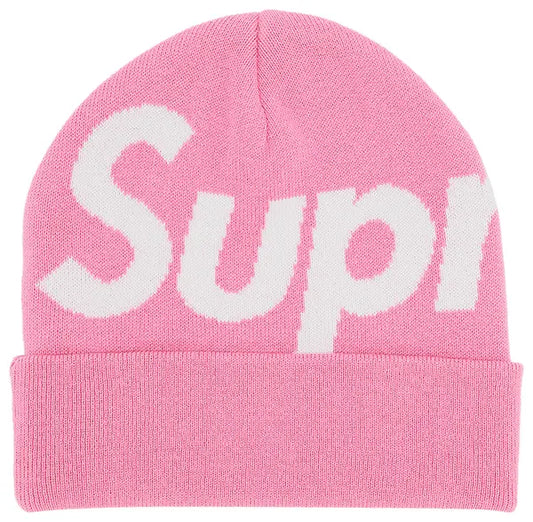 Supreme Big Logo Beanie Pink