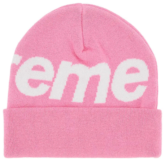 Supreme Big Logo Beanie Pink