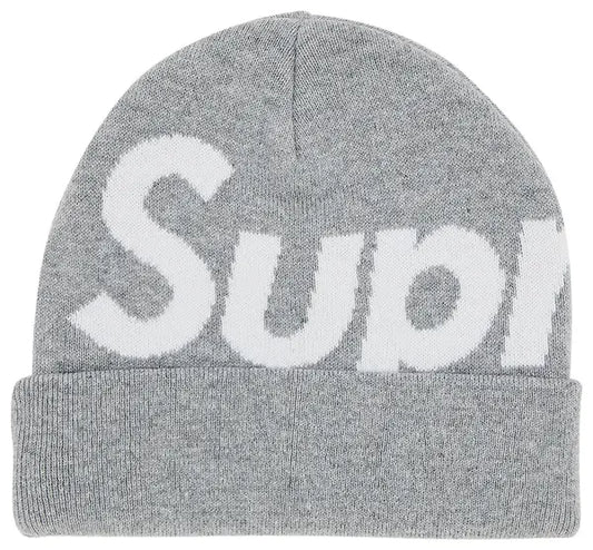 Supreme Big Logo Beanie Grey