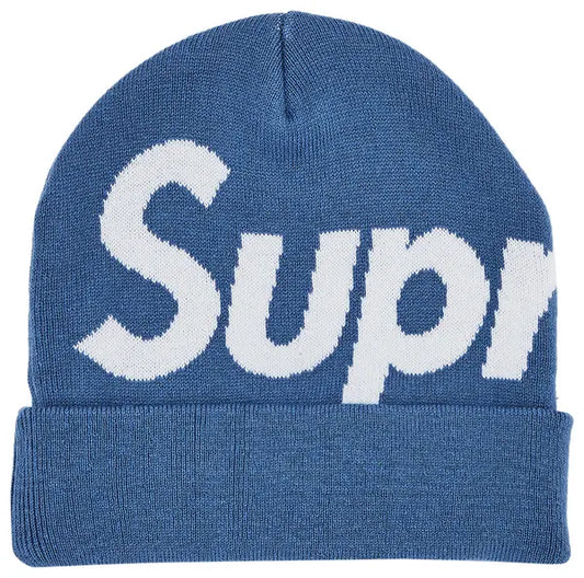 Supreme Big Logo Beanie Blue