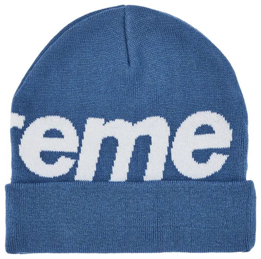 Supreme Big Logo Beanie Blue