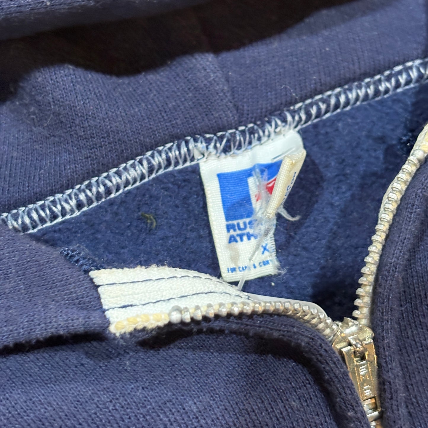 Navy Russell 80s zip Up Hoodie11