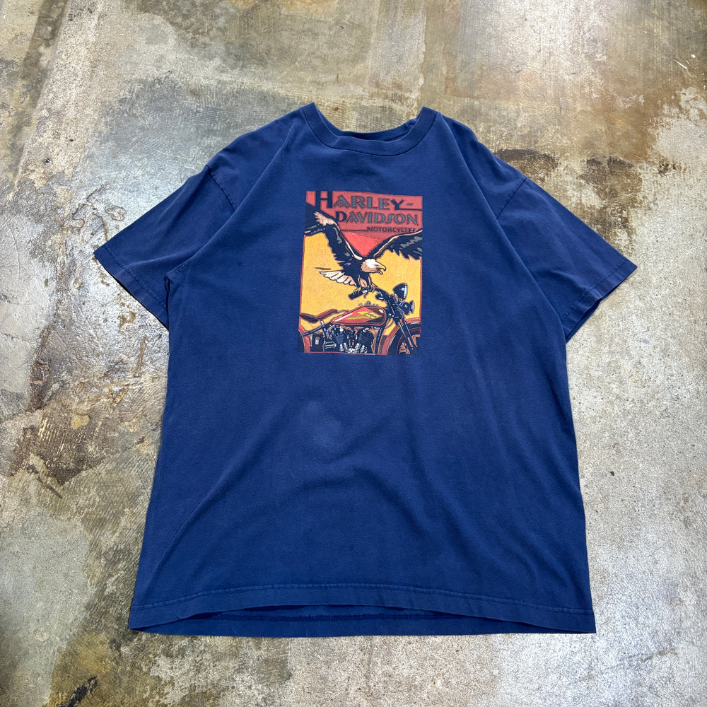 Harley Davidson Eagle To Bike Navy Tee
