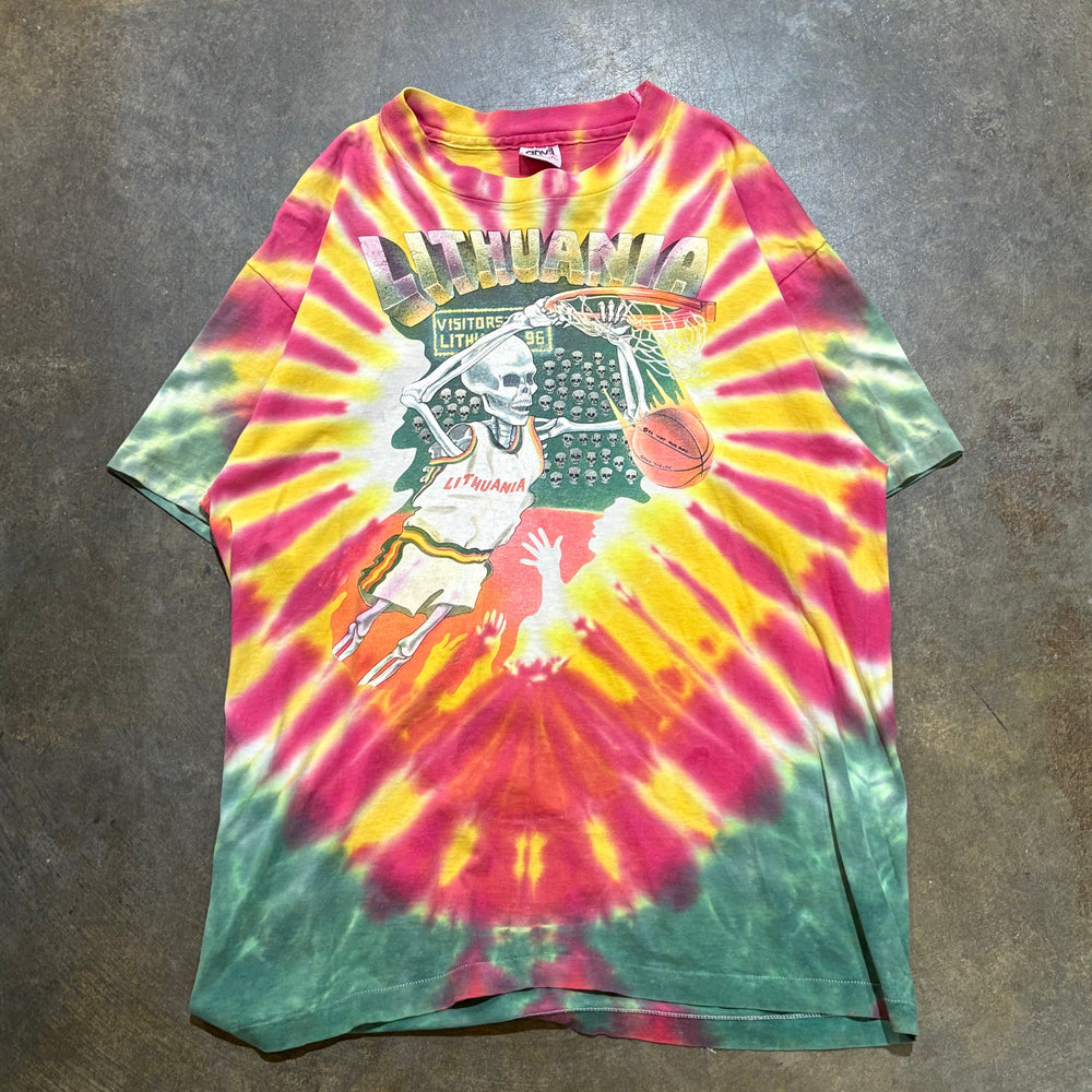 Tie Dye Lithuania Skeleton Tee