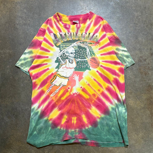 Tie Dye Lithuania Skeleton Tee
