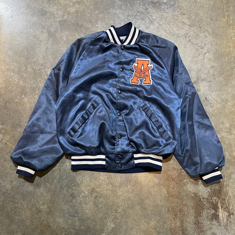 Auburn Pla-Jac Shiny Nylon Chest Patch Bomber 2