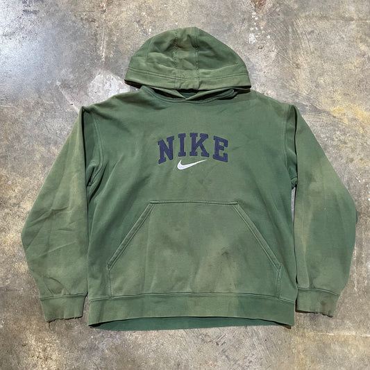 Green Nike Embroidered hoodie