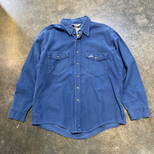 Duxbak Chamois Flannel Shirt Blue