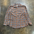 Brown Plaid Wrangler Pearl snap Shirt