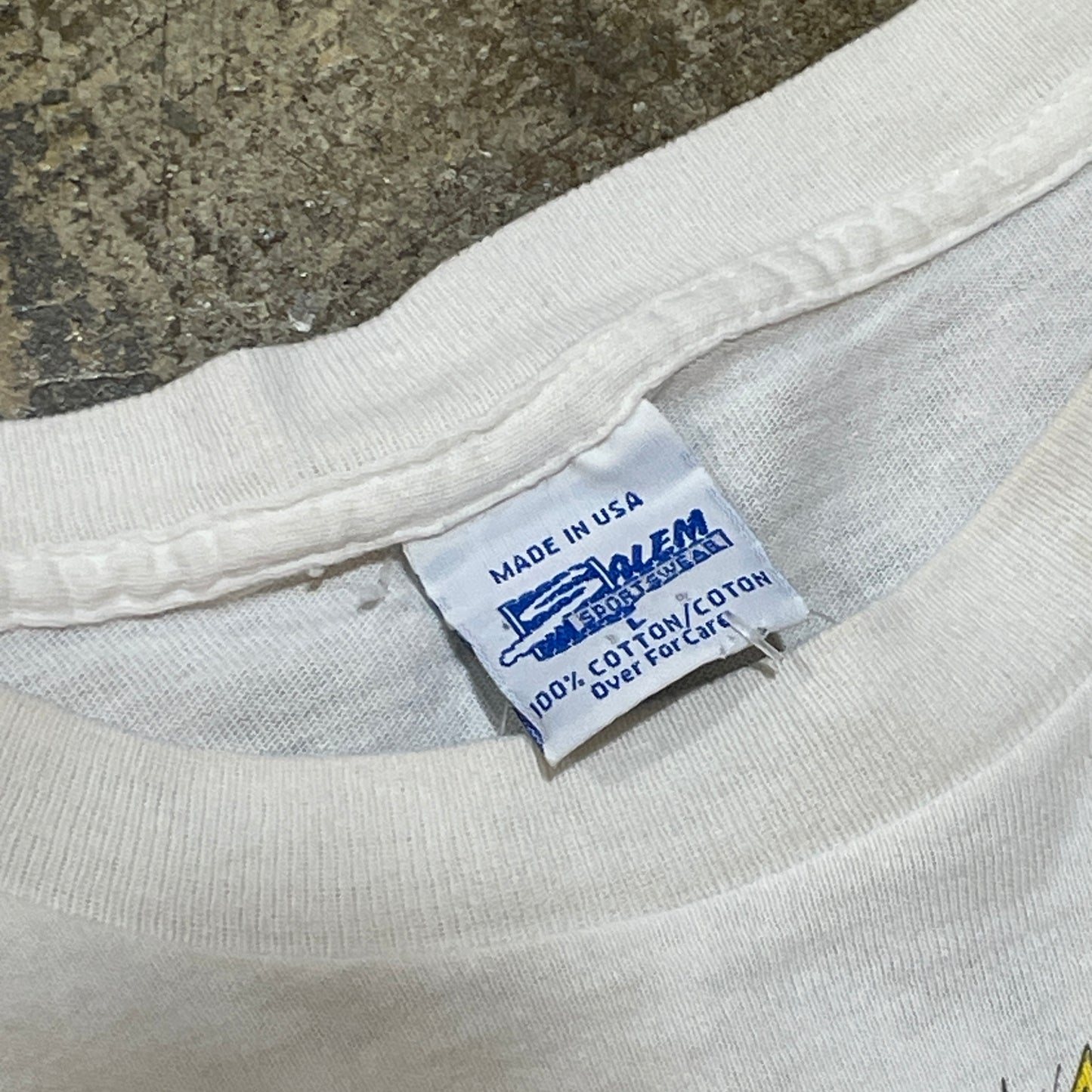 White Salem Chicago Bulls 3 Time World Champs Tee