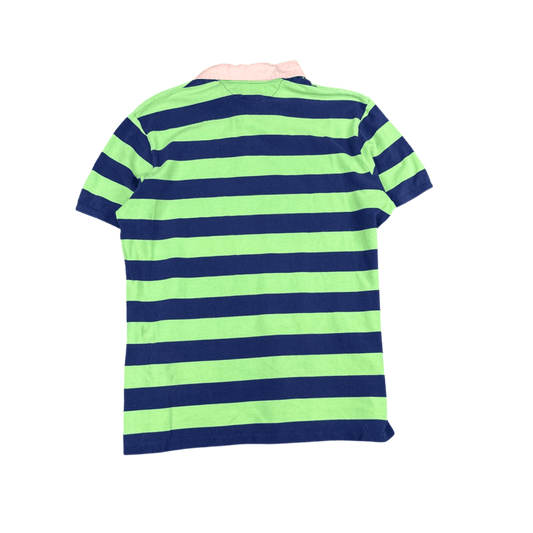 Polo by Ralph Lauren Custom Fit Polo - Green/Navy Stripe (XL)