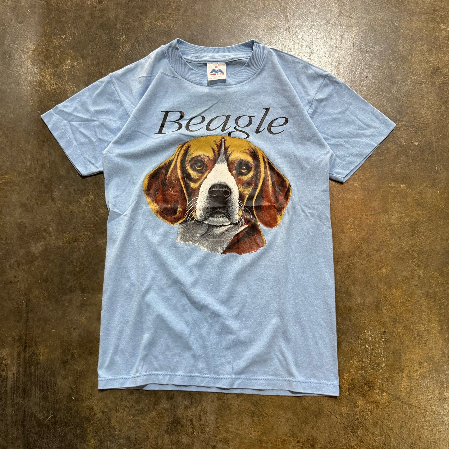 Baby Blue Beagle Dog tee