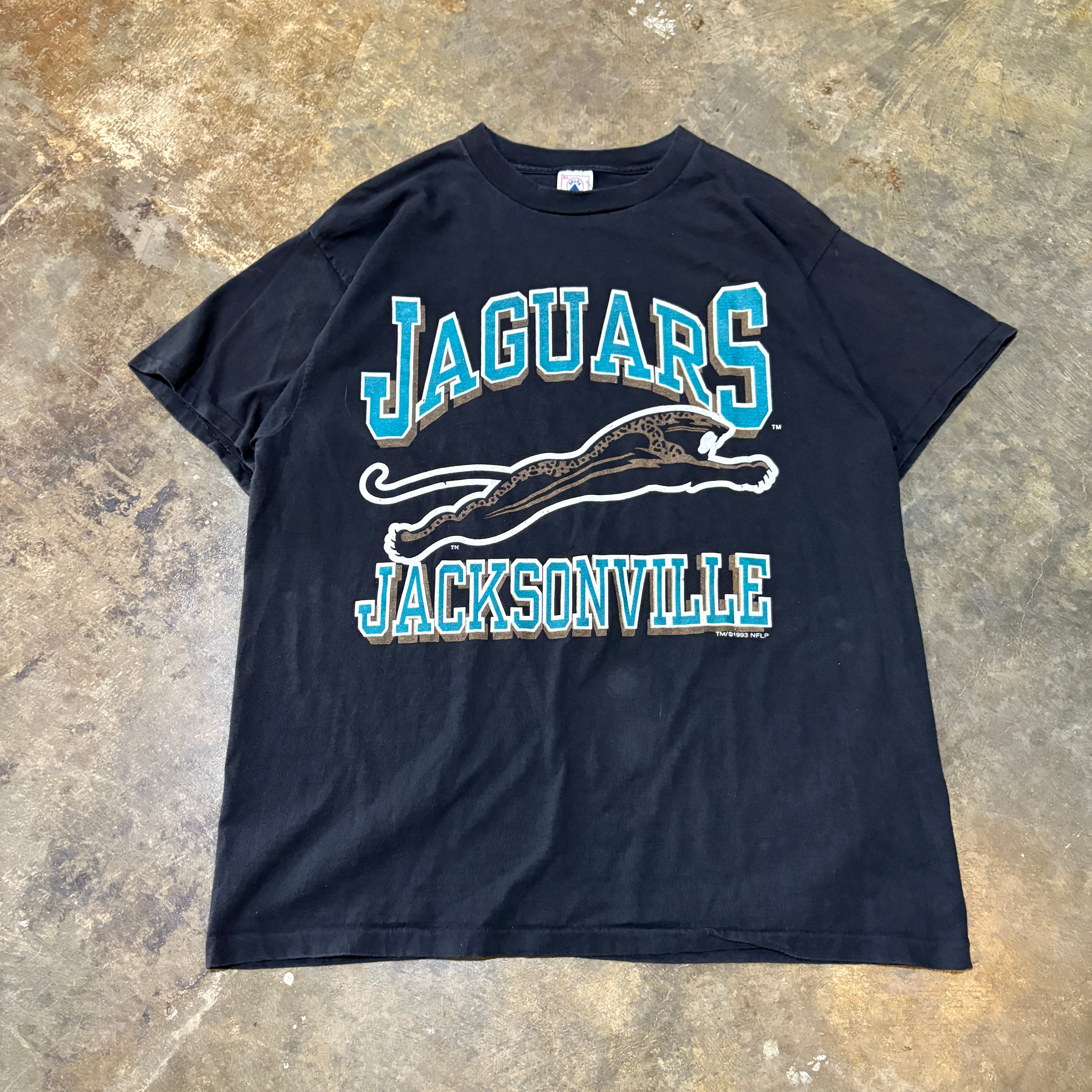 Jaguars Big Letter Mascot Black Tee
