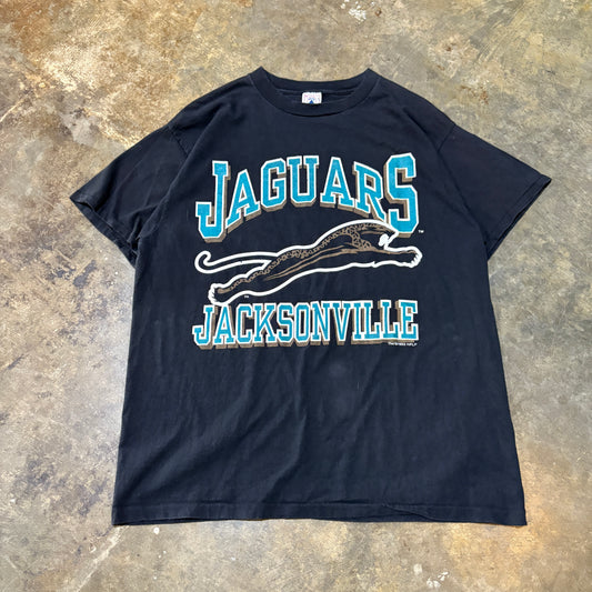 Jaguars Big Letter Mascot Black Tee