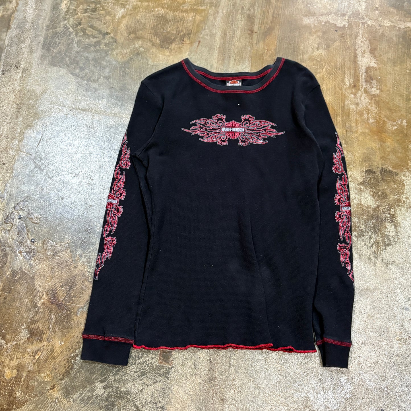 Harley Red Logo Womens Thermal