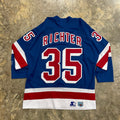 NY Rangers Lace Up Blue Richter Starter Jersey