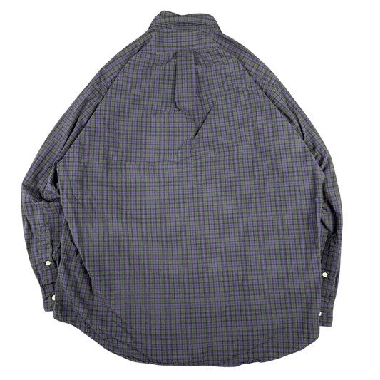 Ralph Lauren Blake Plaid Button-Up - Green and Purple (L)