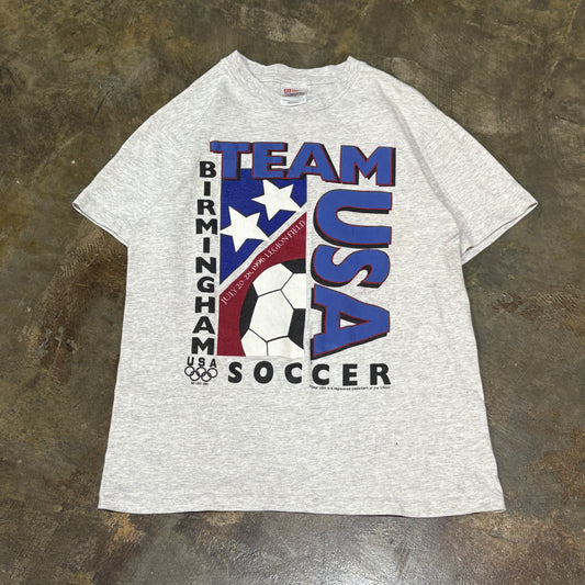 Grey Team USA Soccer Legion Feild 1996 Tee