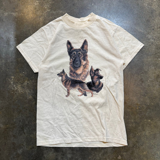 90's German Shepard Tultex Cream Tee