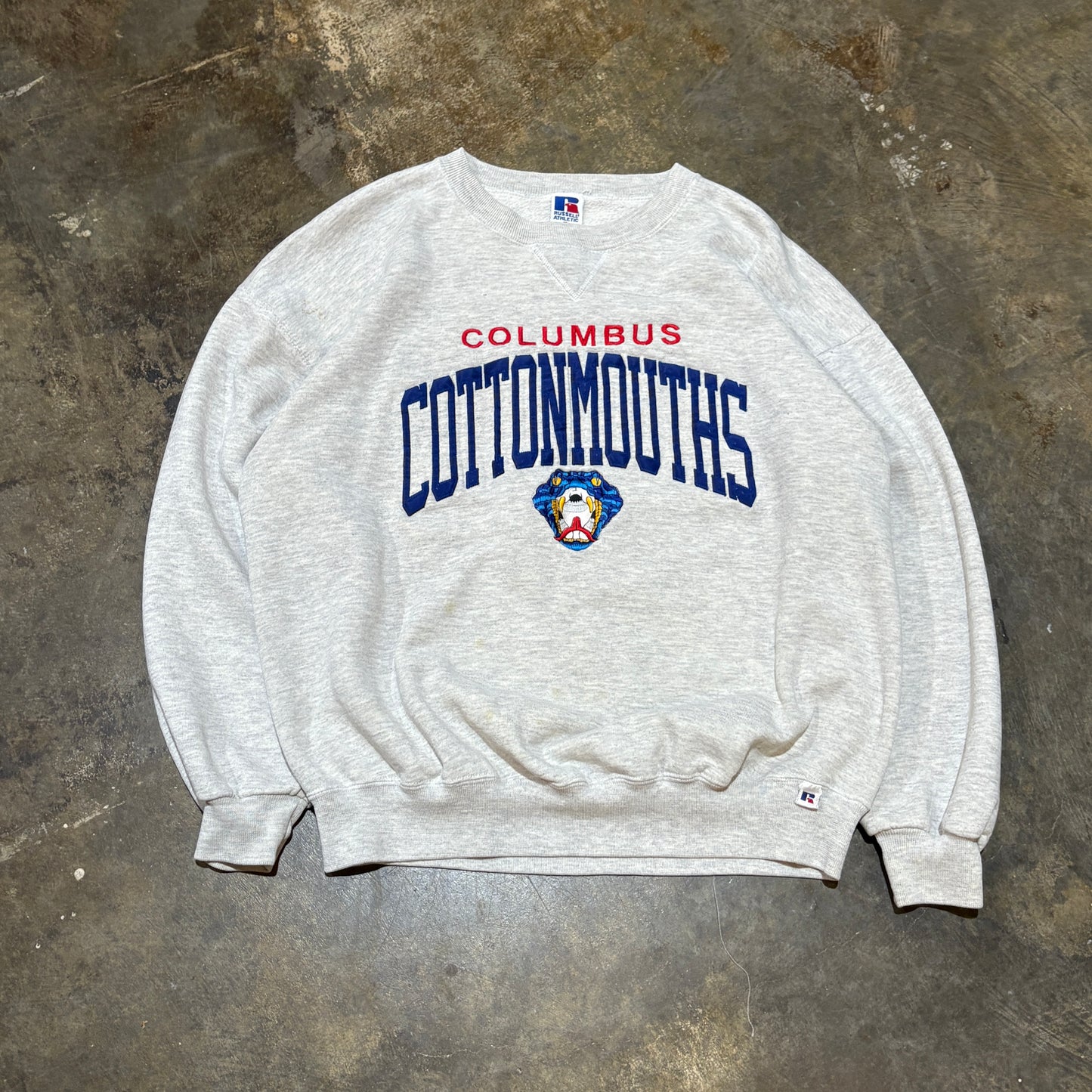 Vintage Columbus Cottonmouths Sweatshirt - Grey