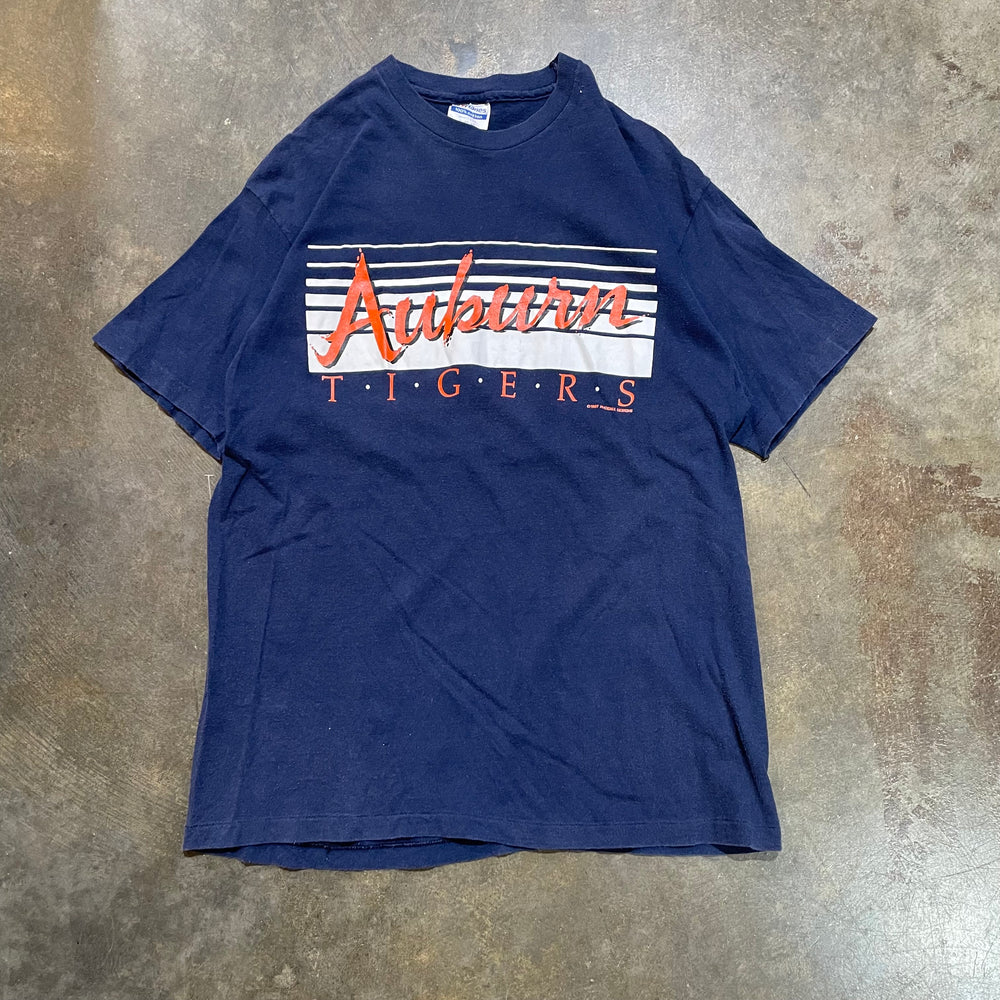 1987 Auburn Tigers Scripy Navy Tee