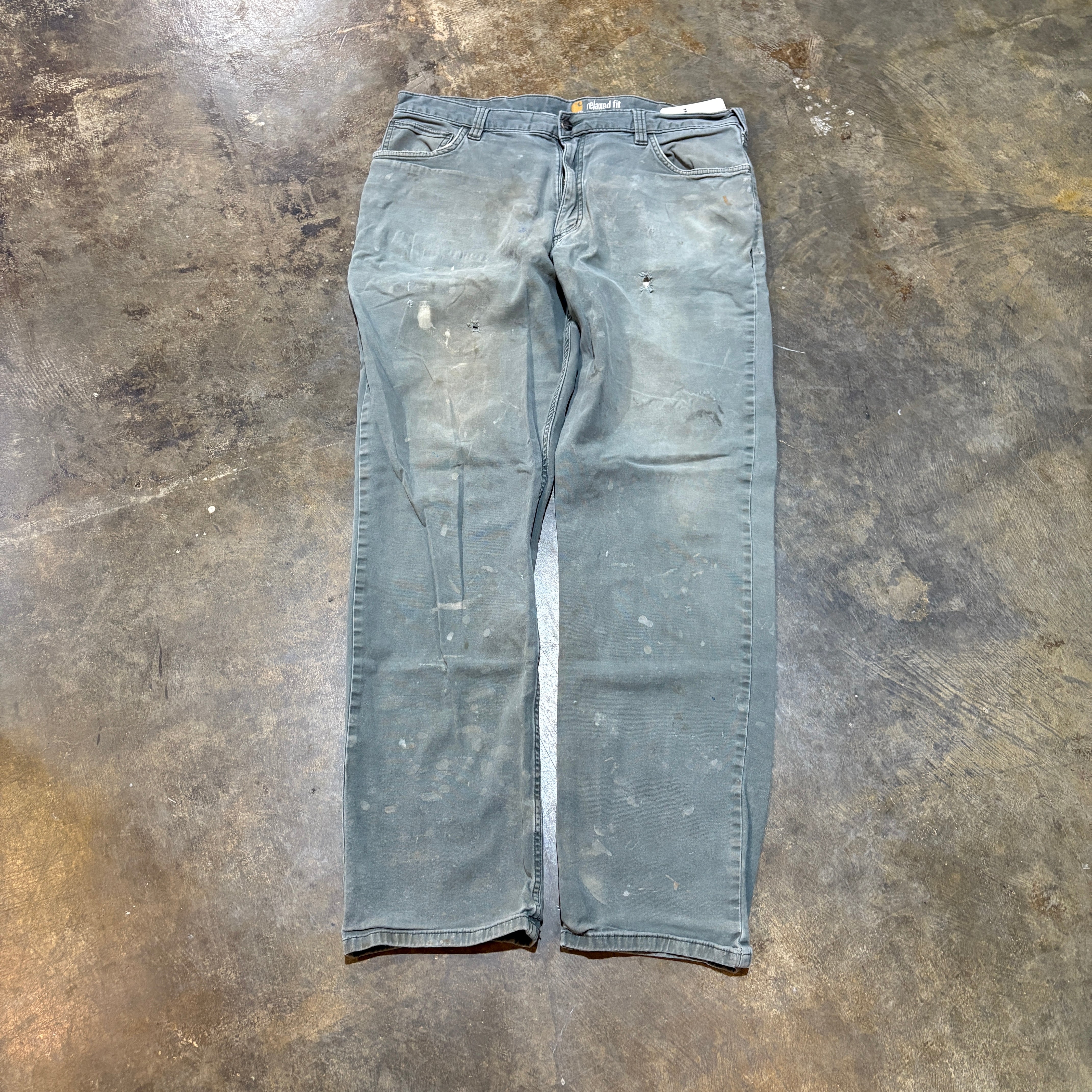 Green Thrashed Pant Carhartt Relaxed Pants
