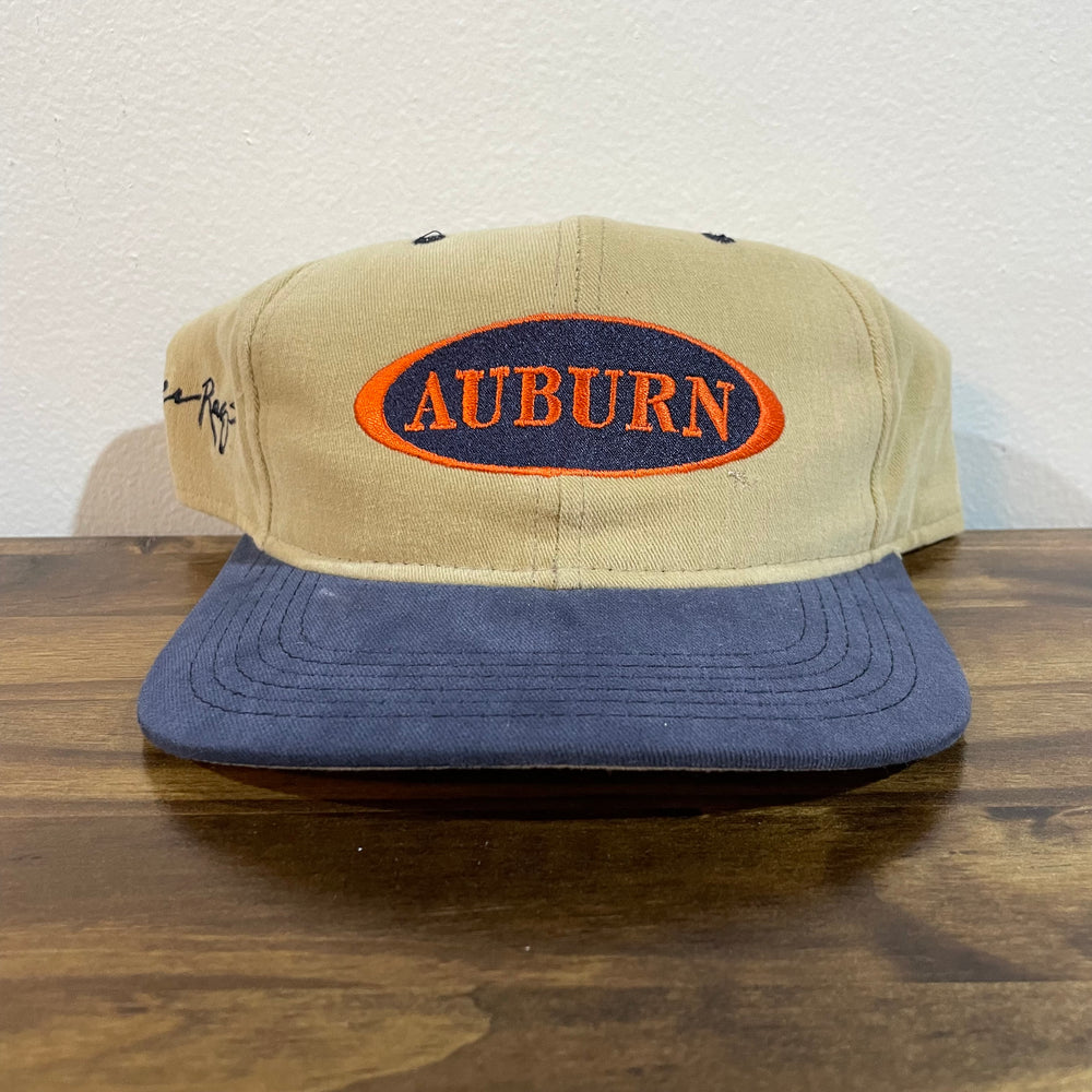 Tan and Navy Auburn Tiger-Rags Circle Logo Snap DS2