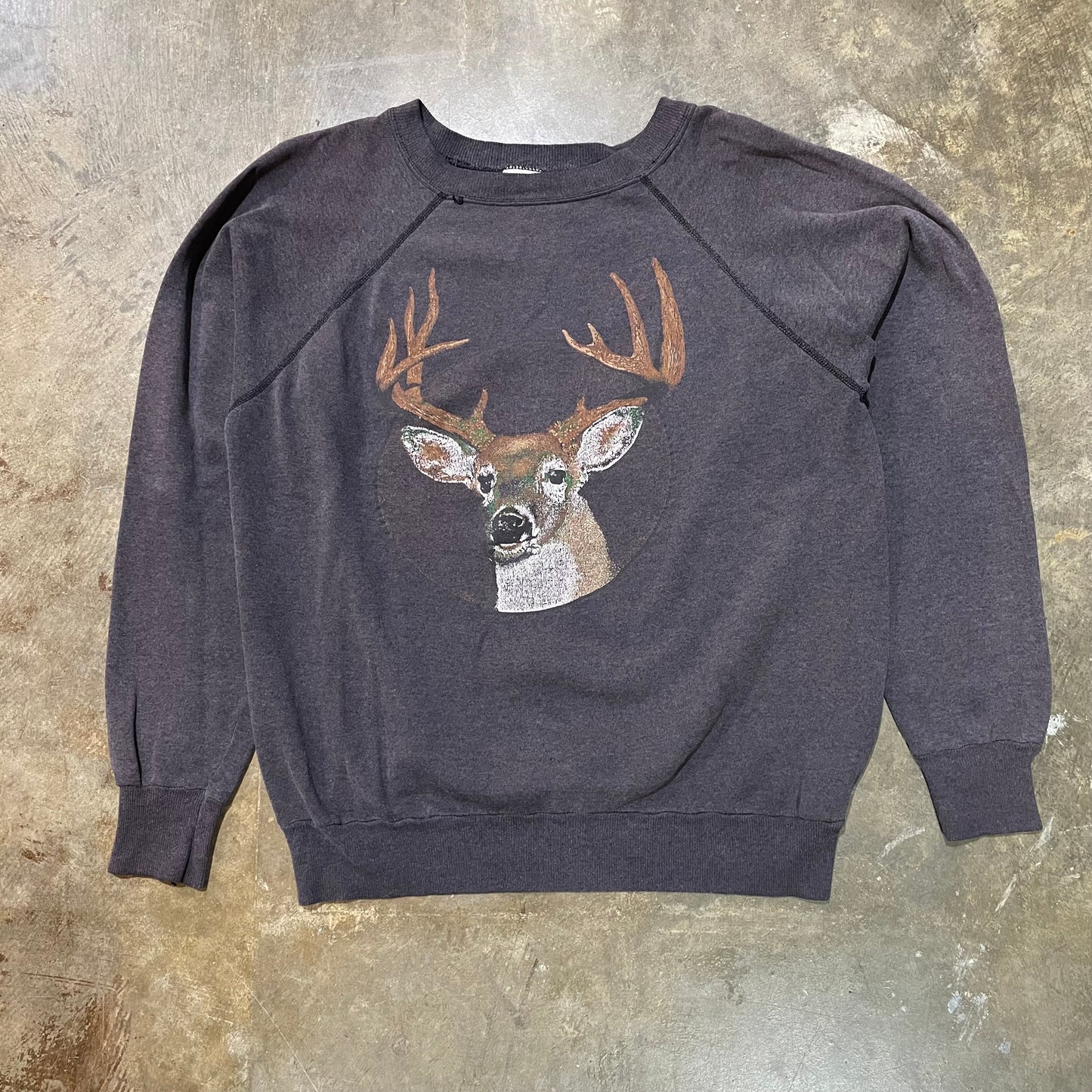 Faded Black Deer Crew