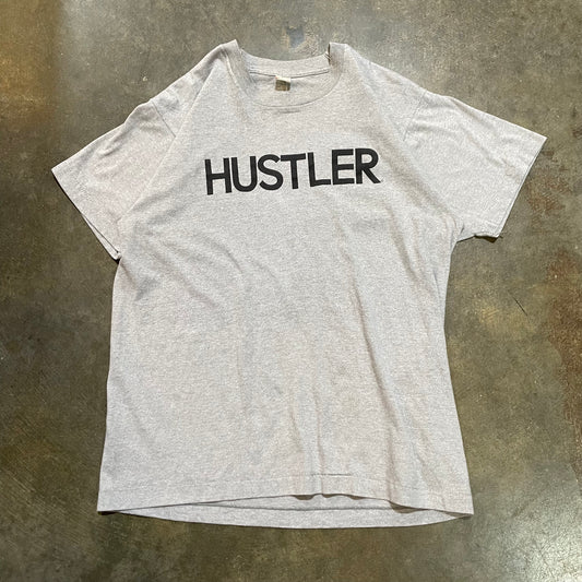 HUSTLER Heather Grey Tee