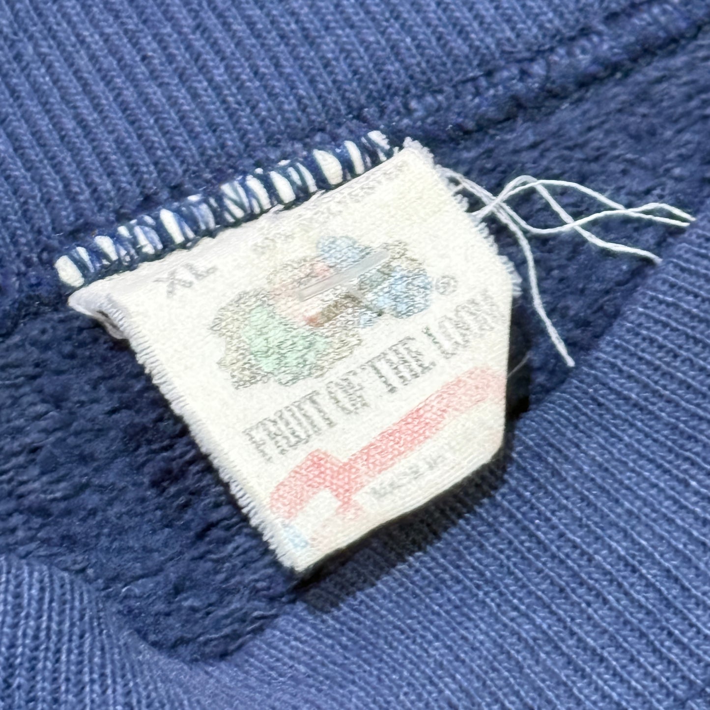 Navy Michigan Wolverines Crest Raglan Crew XL