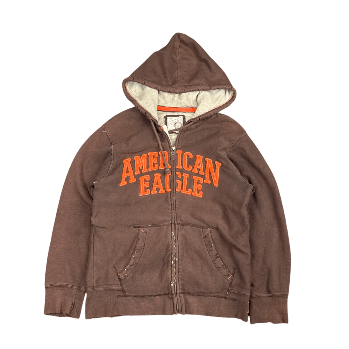 American Eagle Zip Hoodie - Brown (M)