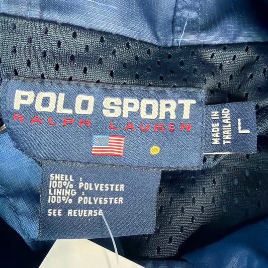POLO SPORT RALPH LAUREN Hooded Windbreaker Jacket - Blue (L)