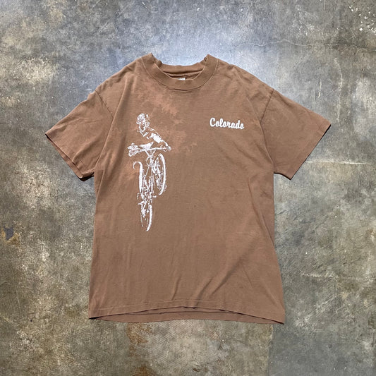 Brown Colorado Biking Tee