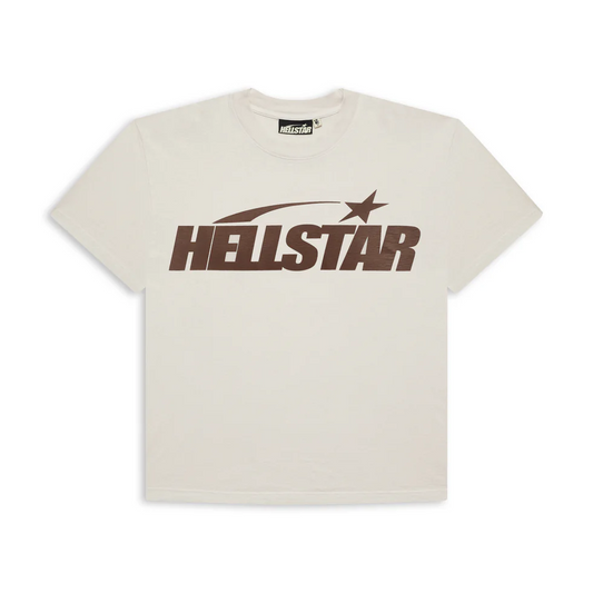 Hellstar Classic T-Shirt White/Brown Gel Print